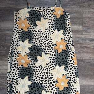 AMUSE Mixed Print Slip Dress Floral Polka Dot XS